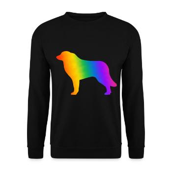 Pyrenäen-Sennenhund, vollständig anpassbar nach Wunsch - Unisex Pullover - Schwarz - Vorne - Alina (178cm) & Michal (187cm)
