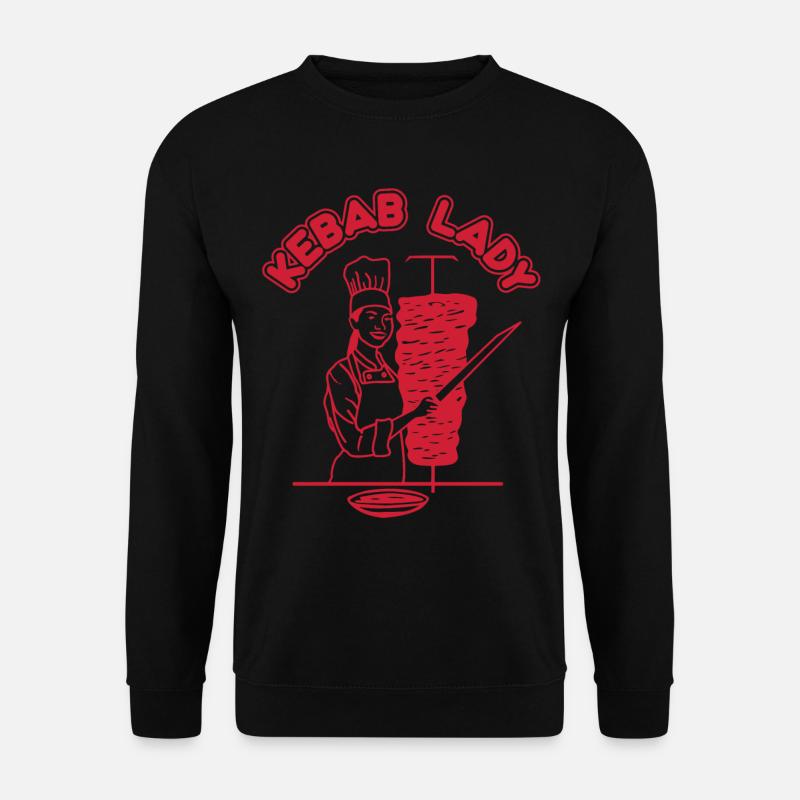 Kebab Lady - Döner Frau - Imbiss - Unisex Pullover - Schwarz