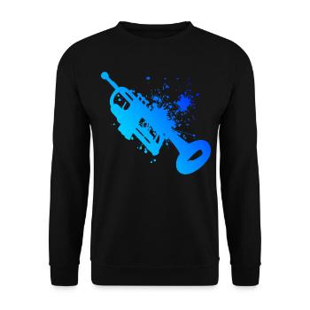 Trompeter Trumpet Player Trompete Trompeten Spiele - Unisex Pullover - Schwarz - Vorne - Alina (178cm) & Michal (187cm)