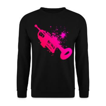 Women's Trumpet Playing - Unisex Sweatshirt - black - Front - Alina (178cm) & Michal (187cm)