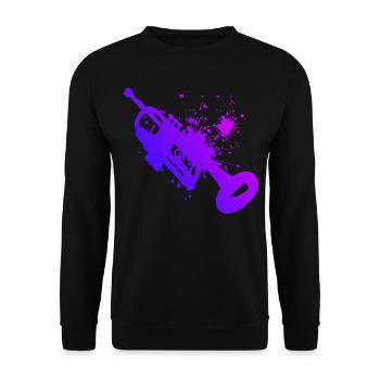 Trumpet Player Trumpet Trumpet Trumpets Spie - Unisex Sweatshirt - black - Front - Alina (178cm) & Michal (187cm)