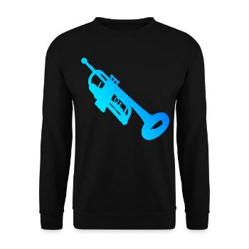 Trumpet Men Trumpet Playing Trumpet Players - Unisex Sweatshirt - black - Front - Alina (178cm) & Michal (187cm)