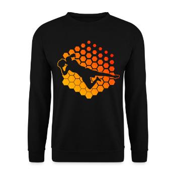 Goalkeeper Football Footballer Women's Footballer - Unisex Sweatshirt - black - Front - Alina (178cm) & Michal (187cm)