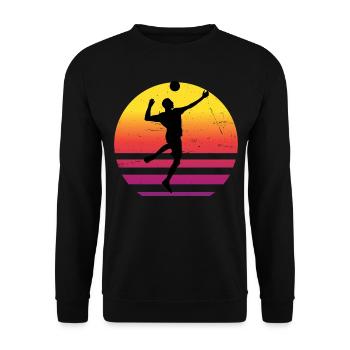 Joueur de fistball féminin masculin Volleyball Fistball - Sweat-shirt Unisexe - noir - Devant - Alina (178cm) & Michal (187cm)