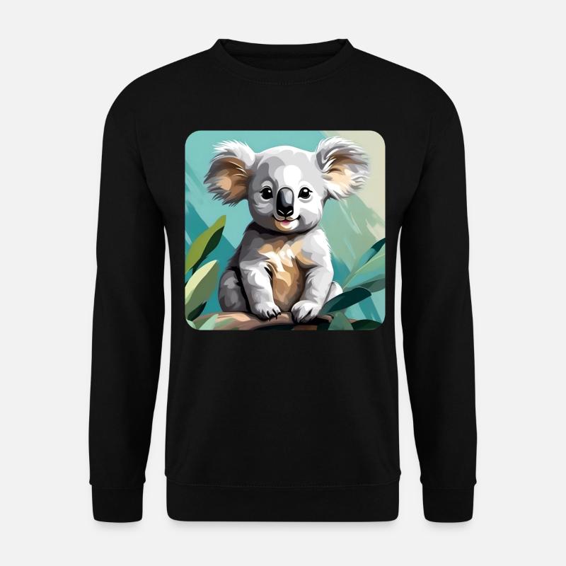 Cute Koala Bear - Unisex Sweatshirt - black