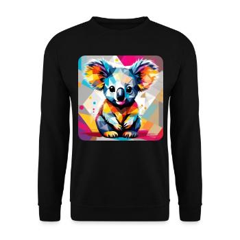 Ours Koala mignon - Sweat-shirt Unisexe - noir - Devant - Alina (178cm) & Michal (187cm)