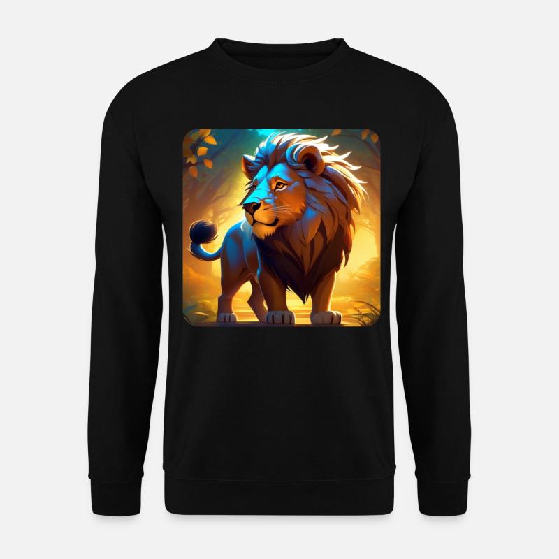Stolzer Löwe - Unisex Pullover - Schwarz