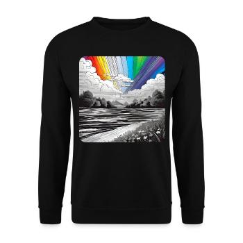 Arc-en-ciel dans la nature et la nature sauvage - Sweat-shirt Unisexe - noir - Devant - Alina (178cm) & Michal (187cm)
