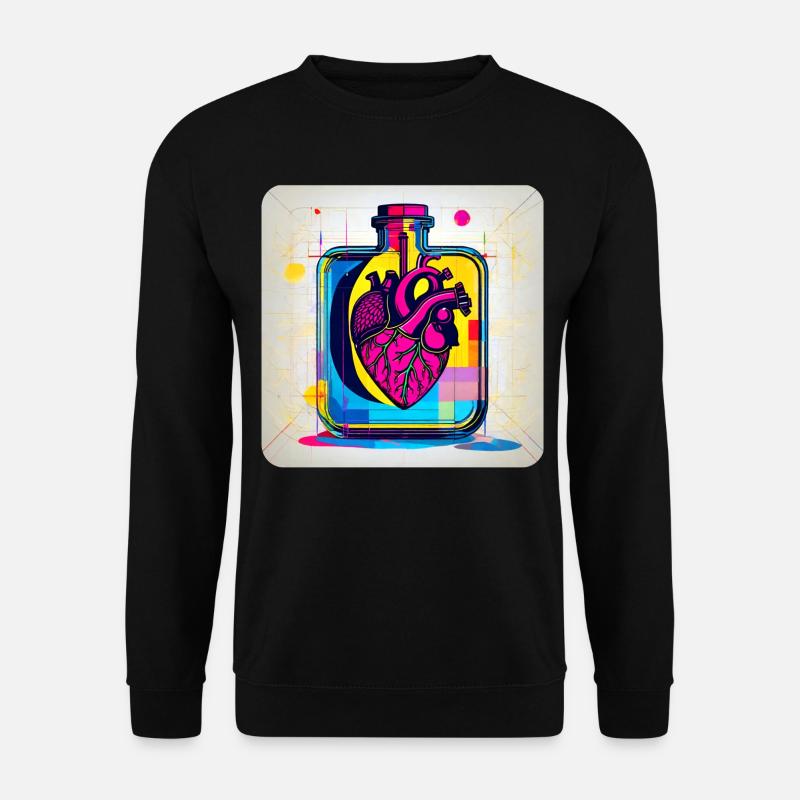 Herz im Graffiti Style - Unisex Pullover - Schwarz