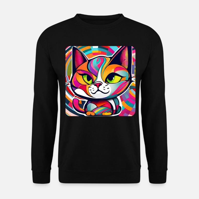 Cat in Graffiti Style - Unisex Sweatshirt - black