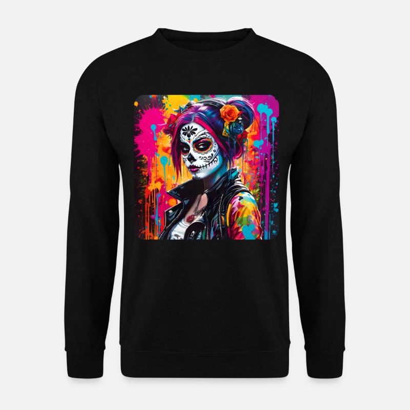 Dia de los Muertos Frau - Unisex Pullover - Schwarz
