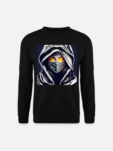 Cool Anonymous Cyberpunk Girl - Unisex Sweatshirt - black