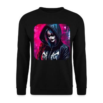 Fille Cyberpunk Cool - Sweat-shirt Unisexe - noir - Devant - Alina (178cm) & Michal (187cm)