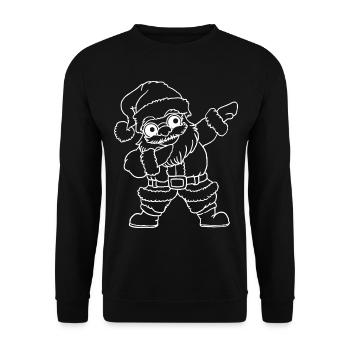 Santa Claus Santa Claus Simple xmas - Unisex Sweatshirt - black - Front - Alina (178cm) & Michal (187cm)