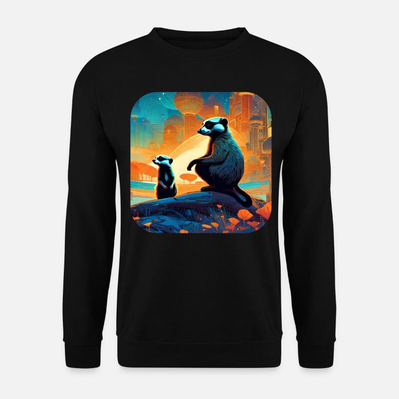 Niedliche Erdmännchen - Unisex Pullover - Schwarz