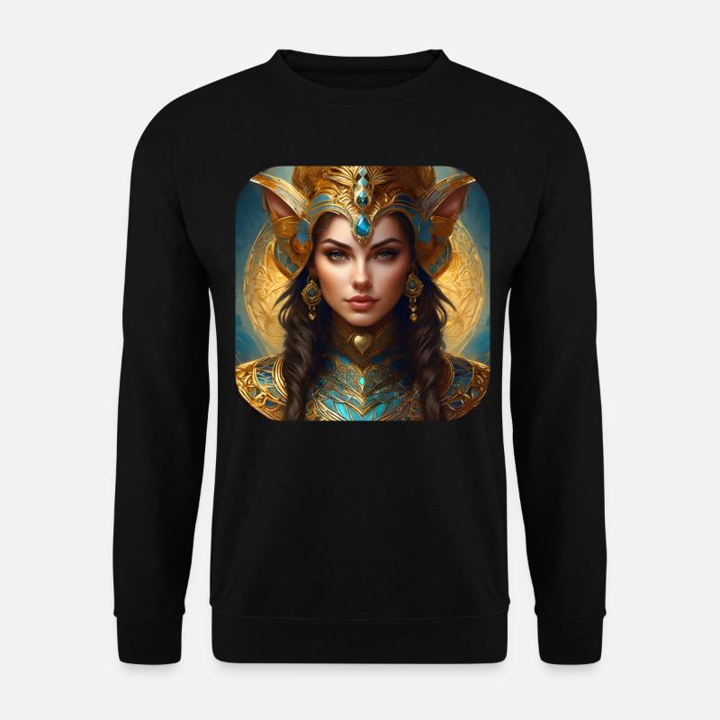 Stolze Fantasy Frau - Unisex Pullover - Schwarz
