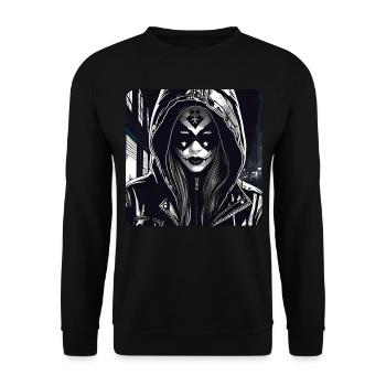 Fille Cyberpunk Cool - Sweat-shirt Unisexe - noir - Devant - Alina (178cm) & Michal (187cm)