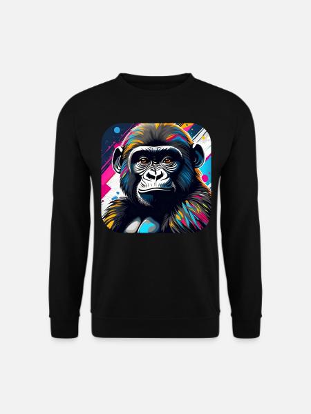 Gorille cool dans le style graffiti - Sweat-shirt Unisexe - noir