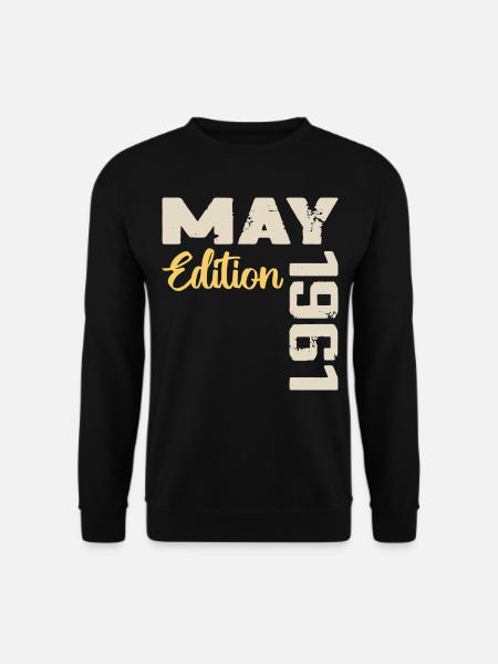 Mai 1961 Anniversaire Mai 1961 Cadeau Mai 1961 Mai - Sweat-shirt Unisexe - noir