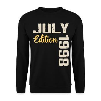 Juillet 1998 Chemise D’anniversaire Juillet 1998 - Sweat-shirt Unisexe - noir - Devant - Alina (178cm) & Michal (187cm)