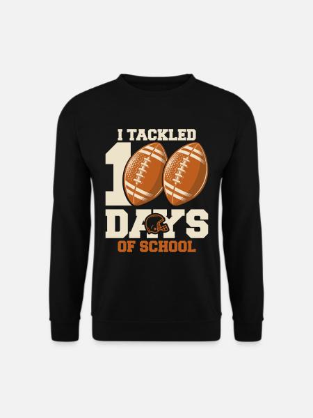 Ich habe 100 Tage in Angriff genommen - Meilenstein der Fußballschule - Unisex Pullover - Schwarz