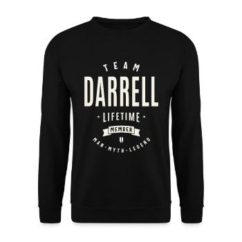 Membre à vie de l’équipe Darrell Funny Name Darrell - Sweat-shirt Unisexe - noir - Devant - Alina (178cm) & Michal (187cm)