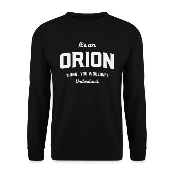 C’est un truc d’Orion que vous ne comprendriez pas Orion - Sweat-shirt Unisexe - noir - Devant - Alina (178cm) & Michal (187cm)
