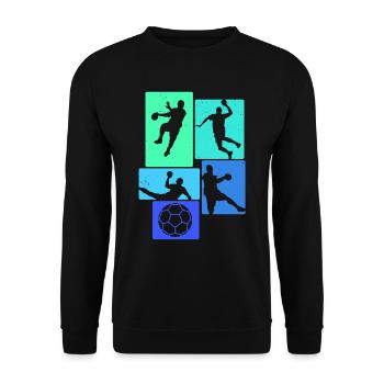 Handball Handball Players - Unisex Sweatshirt - black - Front - Alina (178cm) & Michal (187cm)