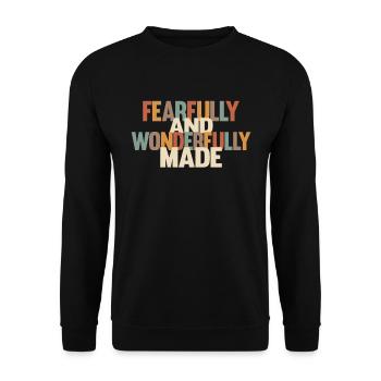 Fearfully and Wonderfully Made - Unisex Sweatshirt - black - Front - Alina (178cm) & Michal (187cm)