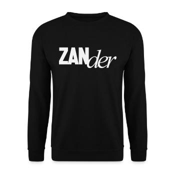 Zander Personal Name - Unisex Sweatshirt - black - Front - Alina (178cm) & Michal (187cm)