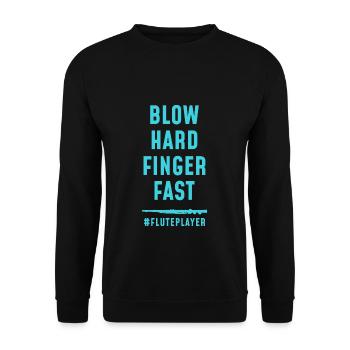 Flute Saying Funny Gift Flute Music - Unisex Sweatshirt - black - Front - Alina (178cm) & Michal (187cm)