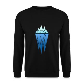 Eis Berg geometrisch Geschenk Natur Berge Wasser - Unisex Pullover - Schwarz - Vorne - Alina (178cm) & Michal (187cm)