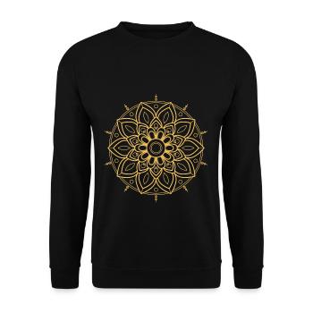 Mandala - Sweat-shirt Unisexe - noir - Devant - Alina (178cm) & Michal (187cm)