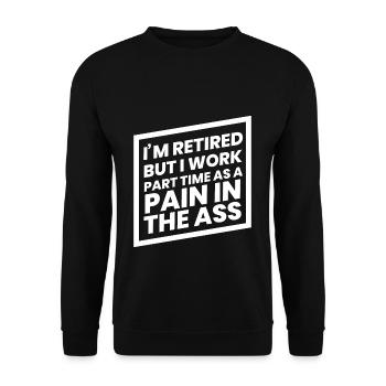 Pension retraite retraite pensionné cadeau pension travail - Sweat-shirt Unisexe - noir - Devant - Alina (178cm) & Michal (187cm)
