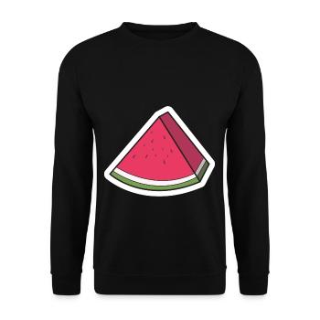 Pastèque - Sweat-shirt Unisexe - noir - Devant - Alina (178cm) & Michal (187cm)