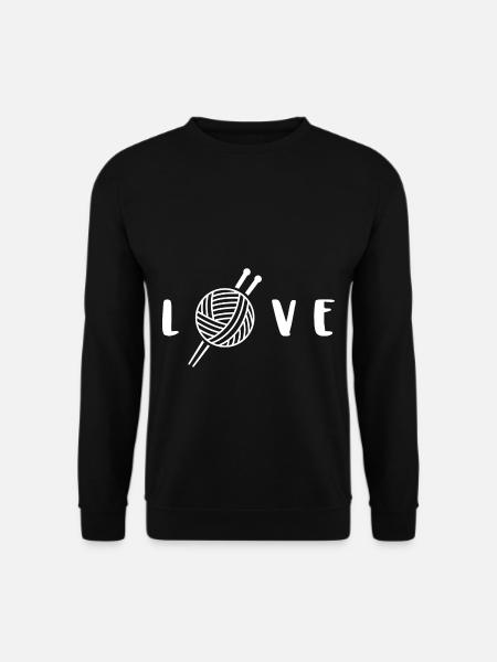 Knitting wool knitting needles gift handmade - Unisex Sweatshirt - black
