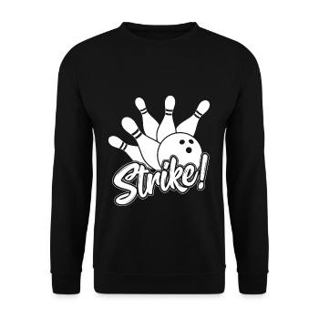 Bowling bowler cone ball gift sports team - Unisex Sweatshirt - black - Front - Alina (178cm) & Michal (187cm)