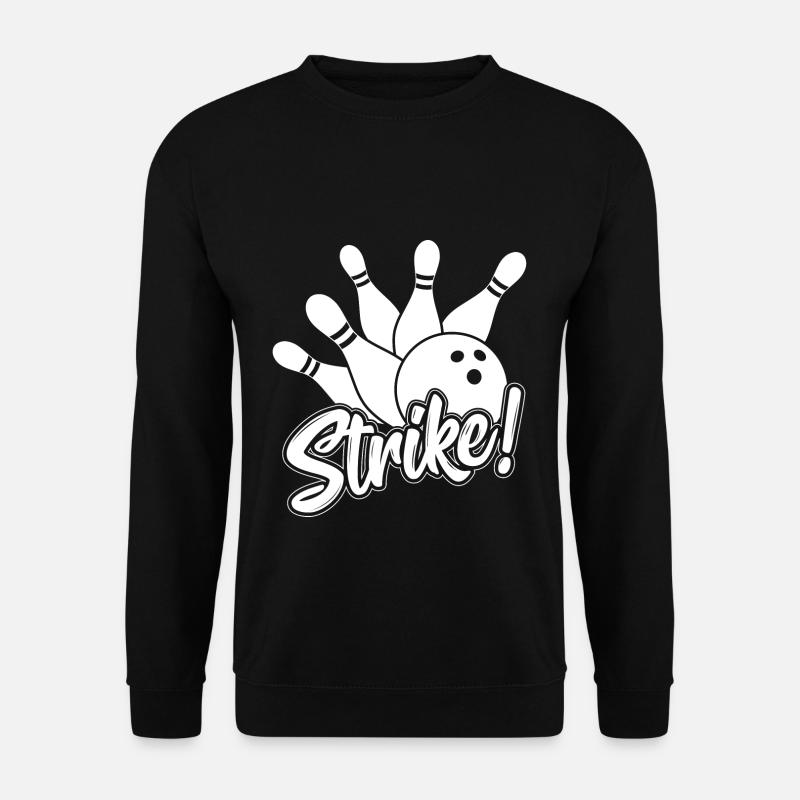Bowling Bowler Kegel Kugel Geschenk Sport Team - Unisex Pullover - Schwarz