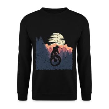 Cadeau de vélo de vélo de vélo de descente - Sweat-shirt Unisexe - noir - Devant - Alina (178cm) & Michal (187cm)