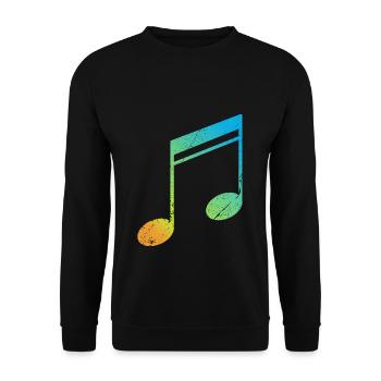 Note musicale musicien cadeau son icône musicale - Sweat-shirt Unisexe - noir - Devant - Alina (178cm) & Michal (187cm)