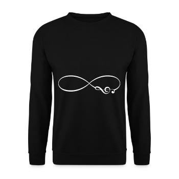 Clef treble clef gift musician - Unisex Sweatshirt - black - Front - Alina (178cm) & Michal (187cm)