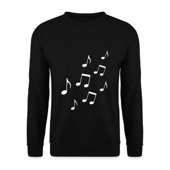 Notes de musique Symboles musicaux cadeau musicien - Sweat-shirt Unisexe - noir - Devant - Alina (178cm) & Michal (187cm)