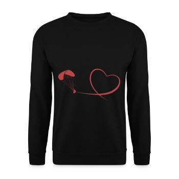 Parapente Amour - Sweat-shirt Unisexe - noir - Devant - Alina (178cm) & Michal (187cm)