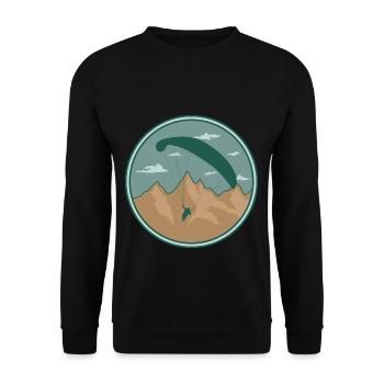 Paragliding pilot paragliding gift aviator - Unisex Sweatshirt - black - Front - Alina (178cm) & Michal (187cm)
