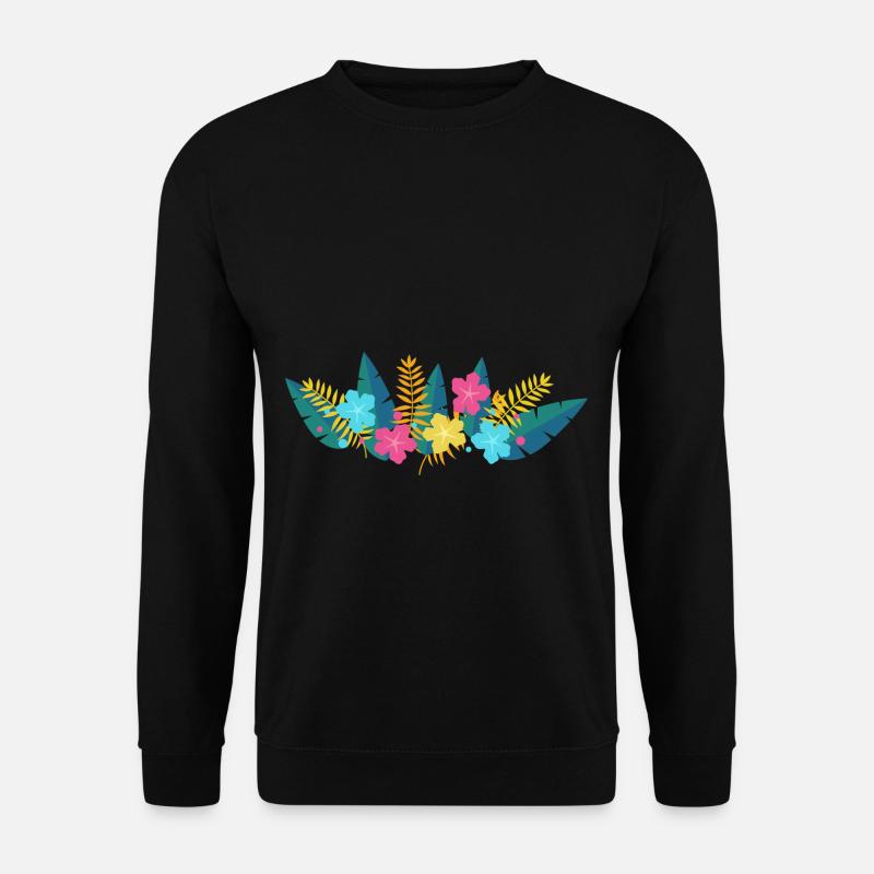 Hibiskus Palme - Unisex Pullover - Schwarz