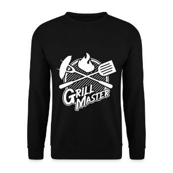 Barbecue BBQ gift summer barbecue meat fire - Unisex Sweatshirt - black - Front - Alina (178cm) & Michal (187cm)