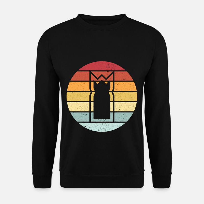 Kubb vintage retro Wikingerschach Geschenk Team - Unisex Pullover - Schwarz