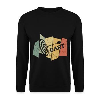 Dart Retro - Unisex Sweatshirt - black - Front - Alina (178cm) & Michal (187cm)
