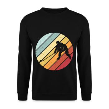 Eishockey retro vintage - Unisex Pullover - Schwarz - Vorne - Alina (178cm) & Michal (187cm)