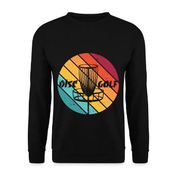 Disc Golf Rétro Frolf panier panier cadeau - Sweat-shirt Unisexe - noir - Devant - Alina (178cm) & Michal (187cm)